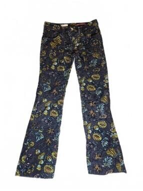 Anthropologie Pilcro The Icon Flare Floral Corduroy Pants Size  25 x 28